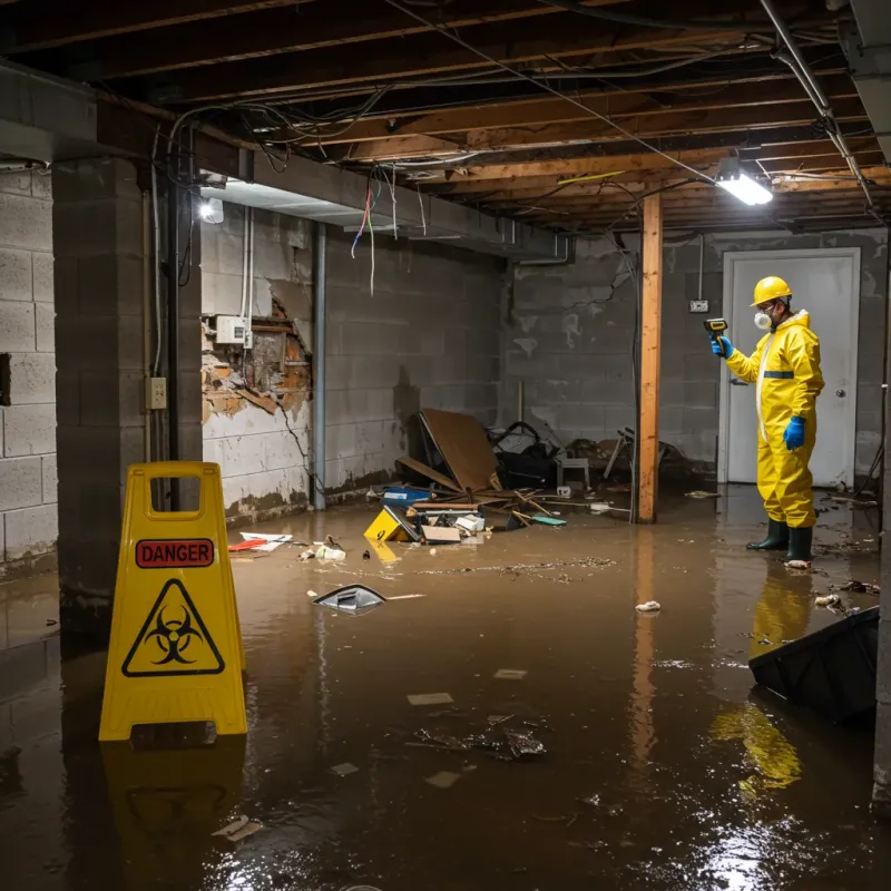 Flooded Basement Electrical Hazard in Alexander, AR Property